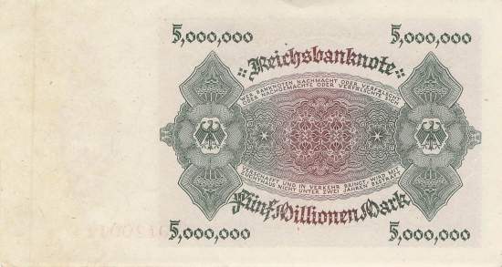 5 Millionen Mark 1923 ro.88 B